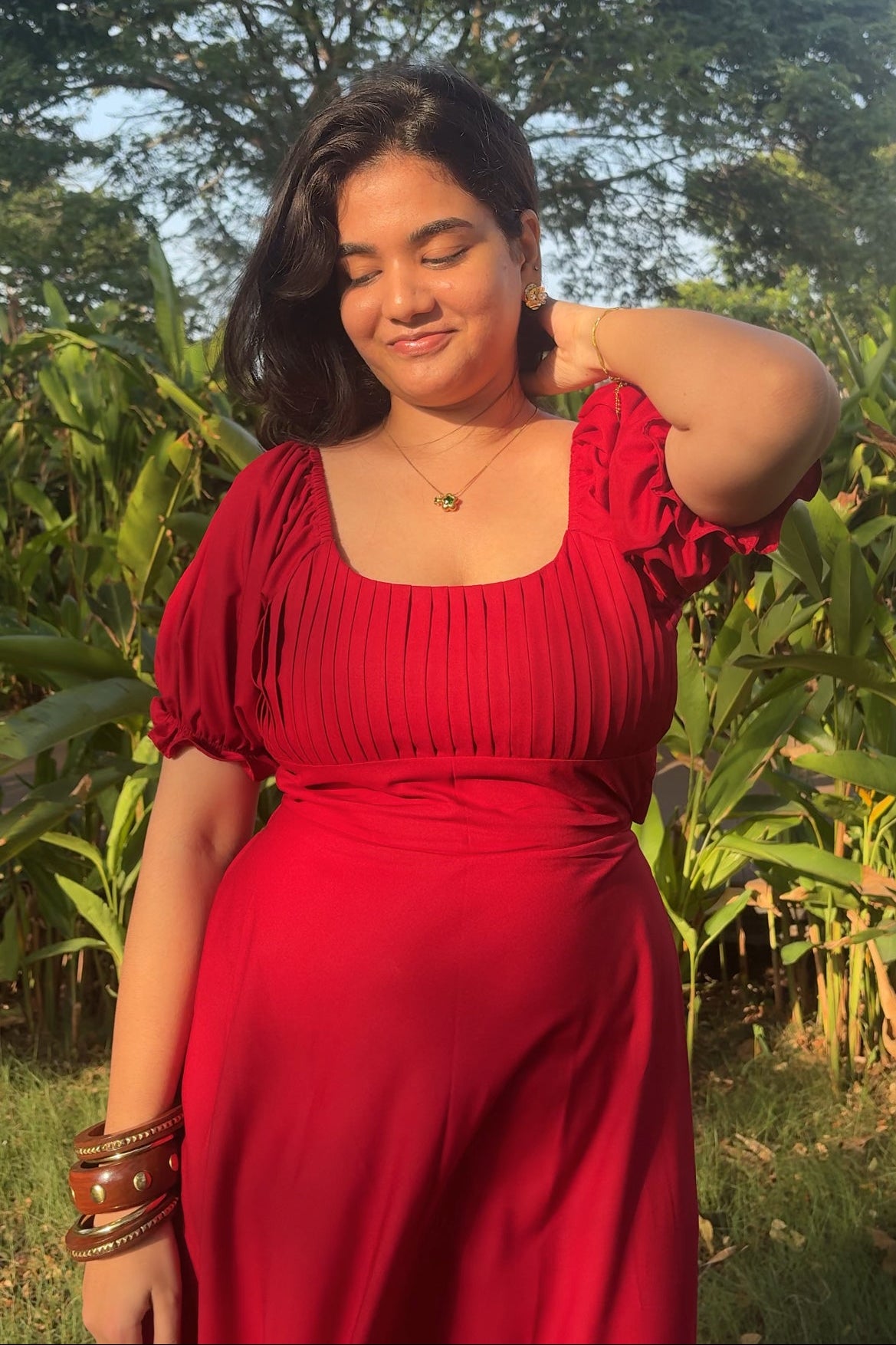 Nivea Burgundy Dress