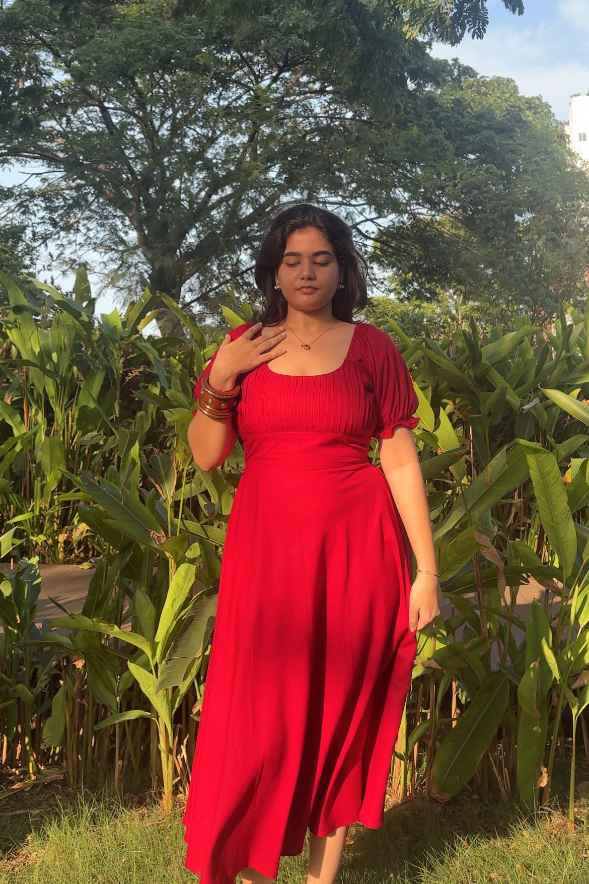 Nivea Burgundy Dress
